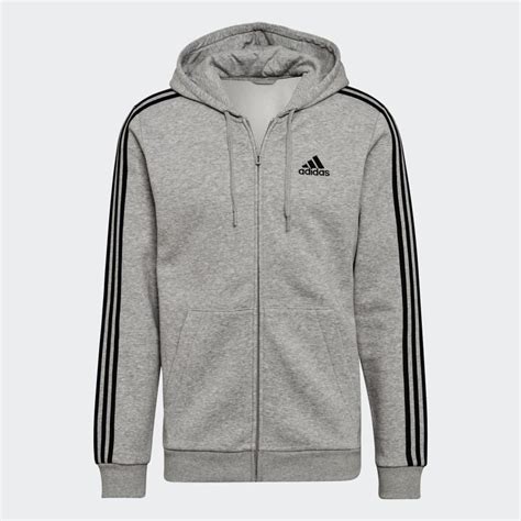 adidas zip up hoodie grey|adidas grey pullover hoodie.